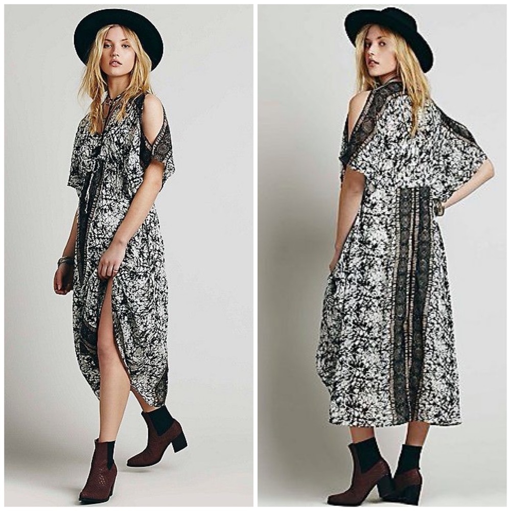 Free People Seaside Town Cold Shoulder Midi Dress